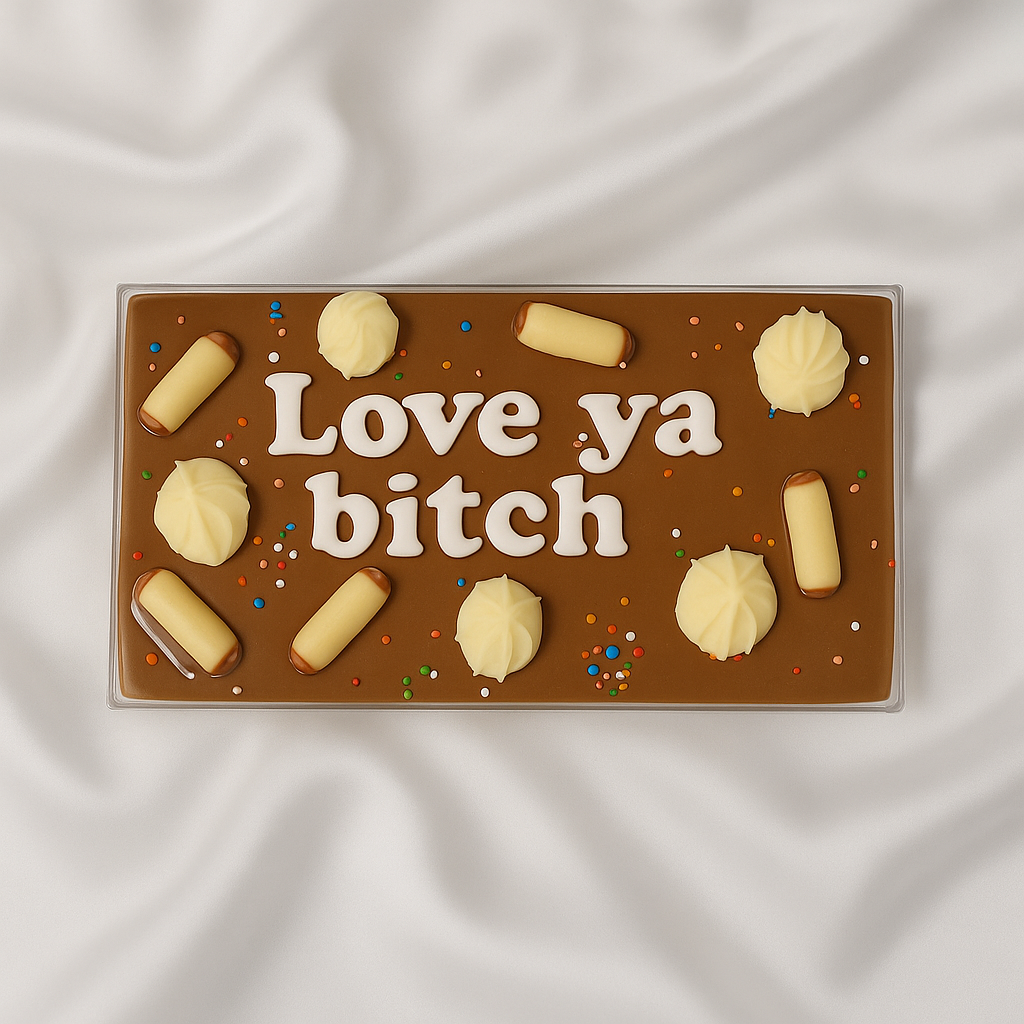 Love Ya Bitch – Funny Friendship Chocolate Slab | Salty Mail